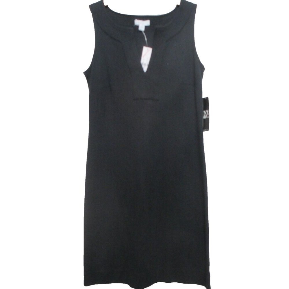 NWT New York & Company Black Cotton Sleeveless Dress Size XS